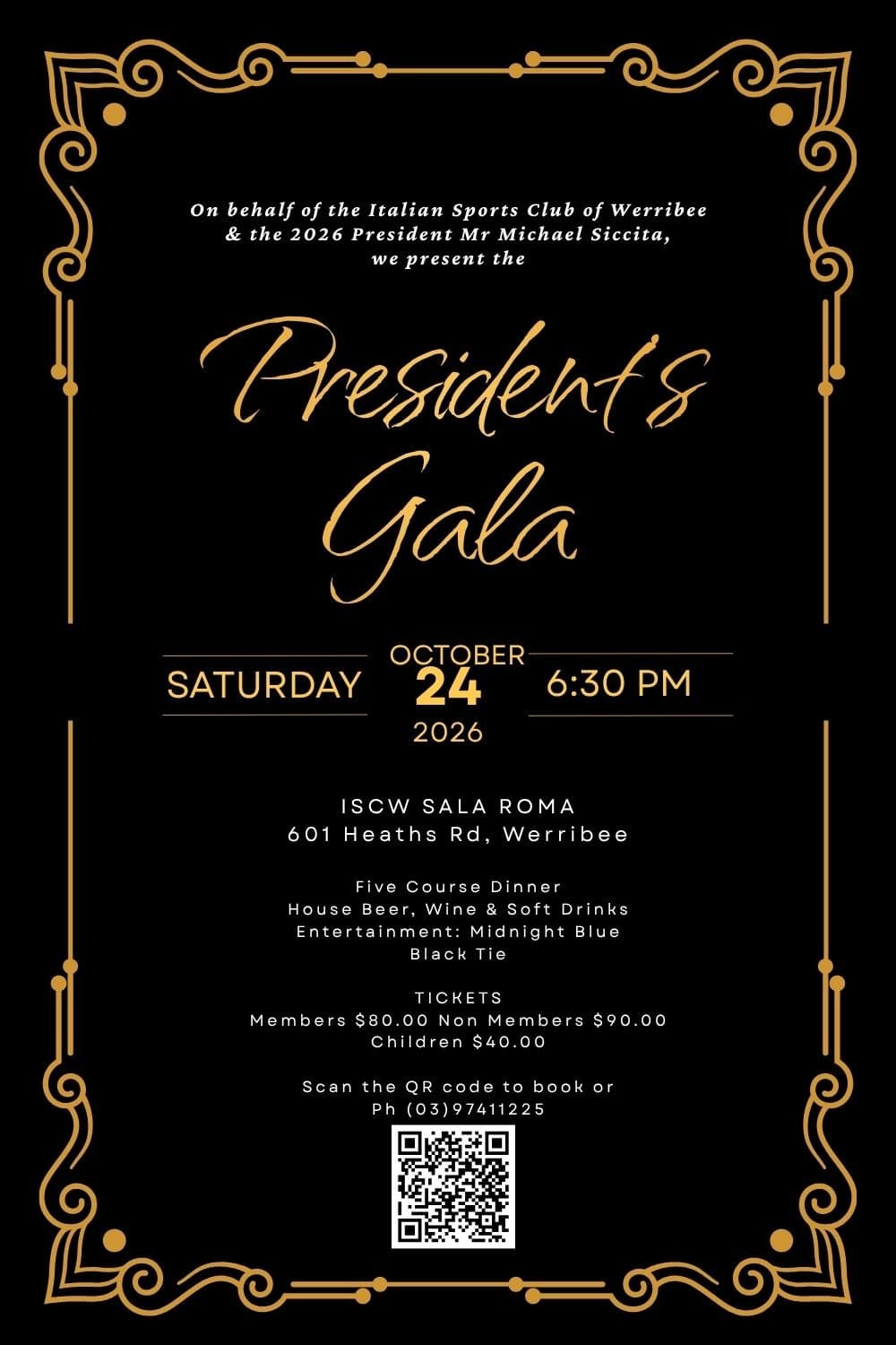 Presidents Gala Ball 2026 poster