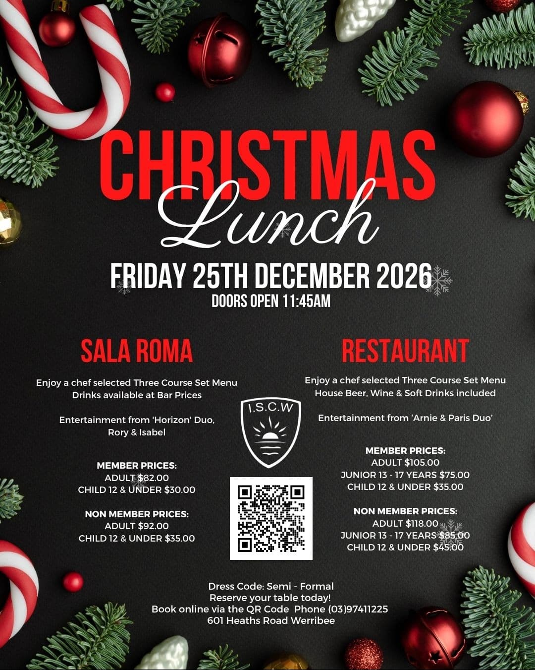 Christmas Lunch at the ISCW poster