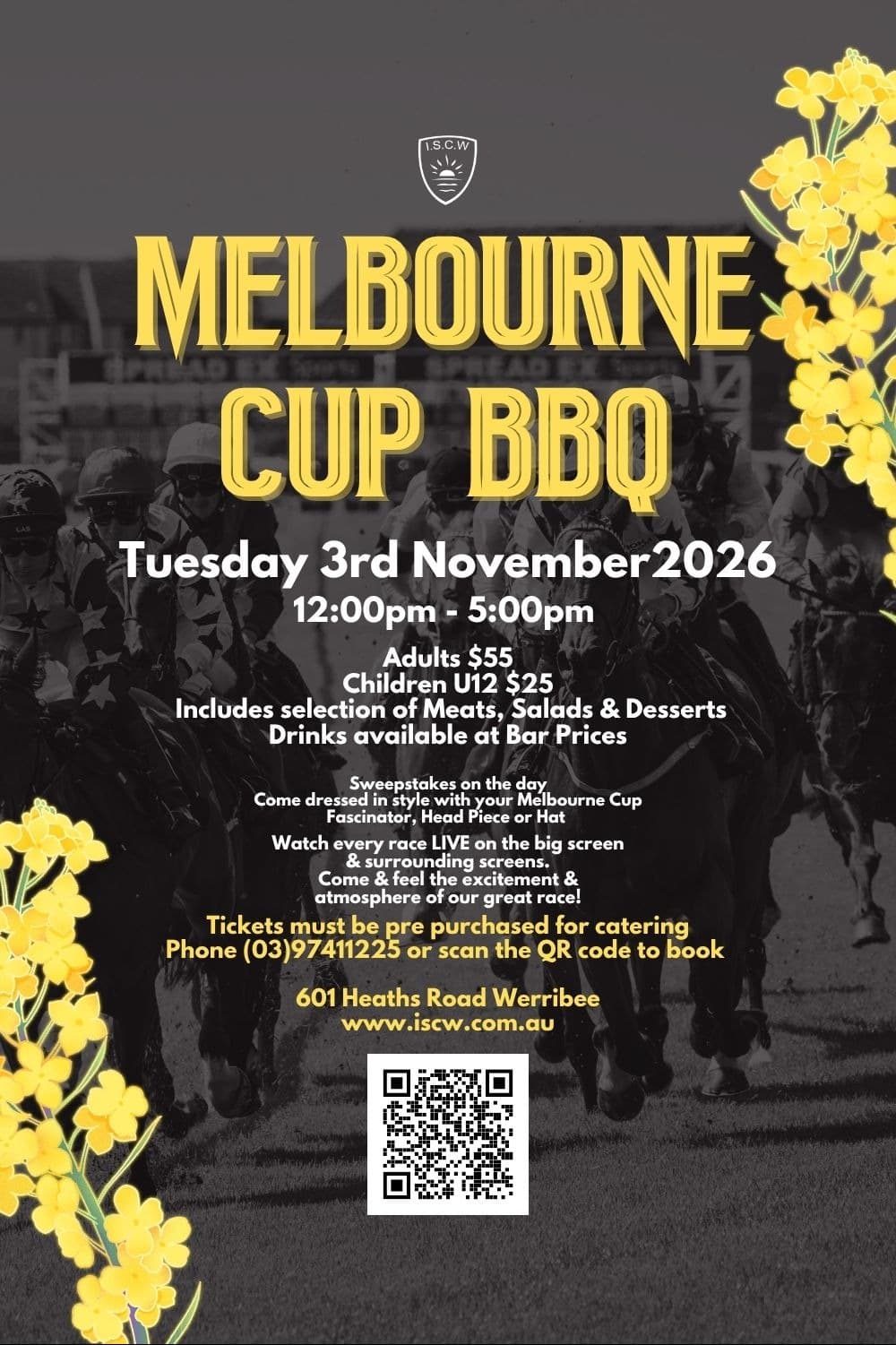 Melbourne Cup BBQ event artwork