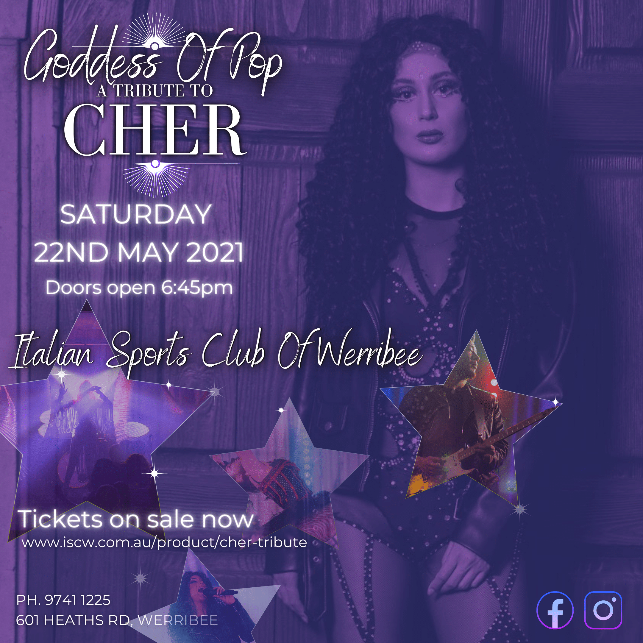 ISCW Cher tribute banner